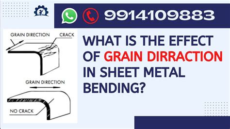 effect of grain direction in sheet metal bending|grain bending.